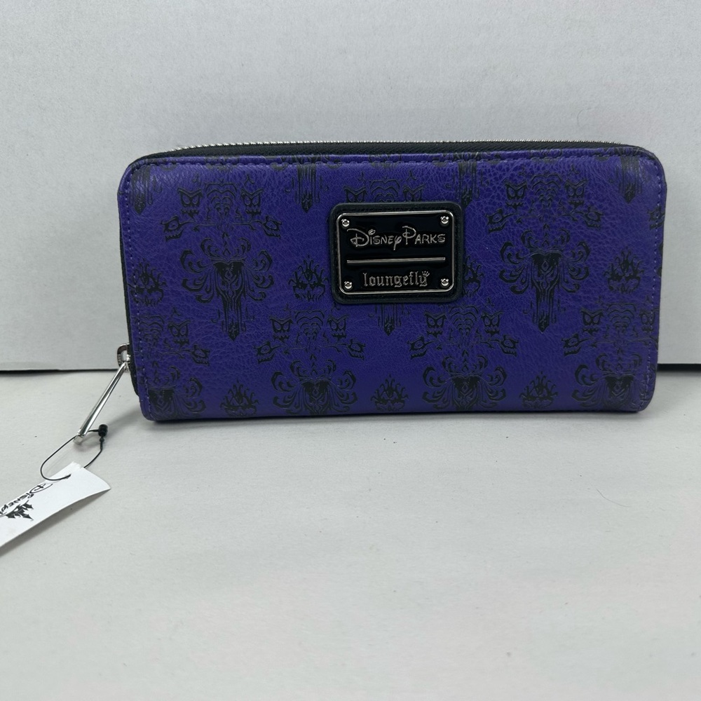 Loungefly Disney Parks Haunted Mansion Purple Wallpaper Wallet